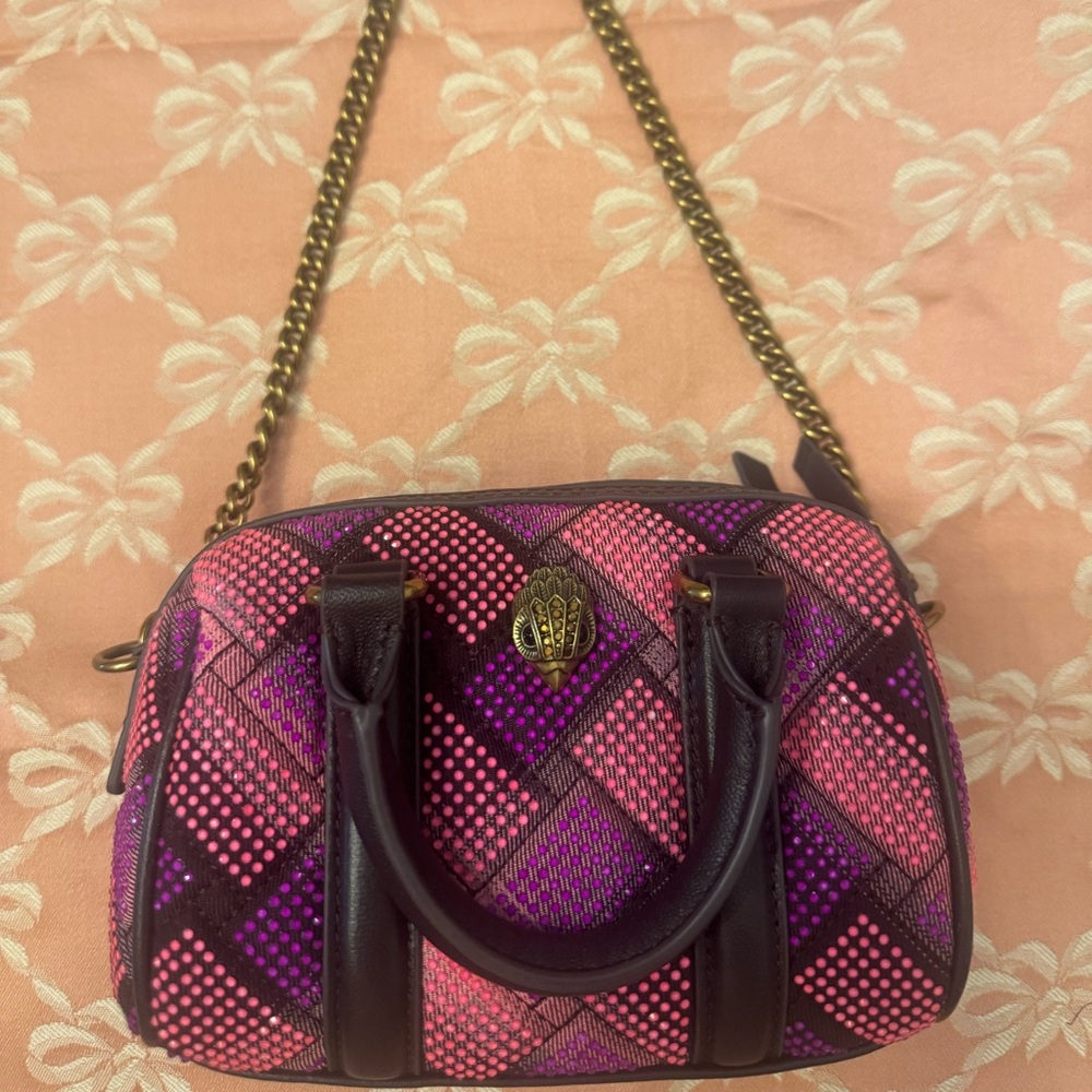 Elegant Pink and Purple Shoulder Bag